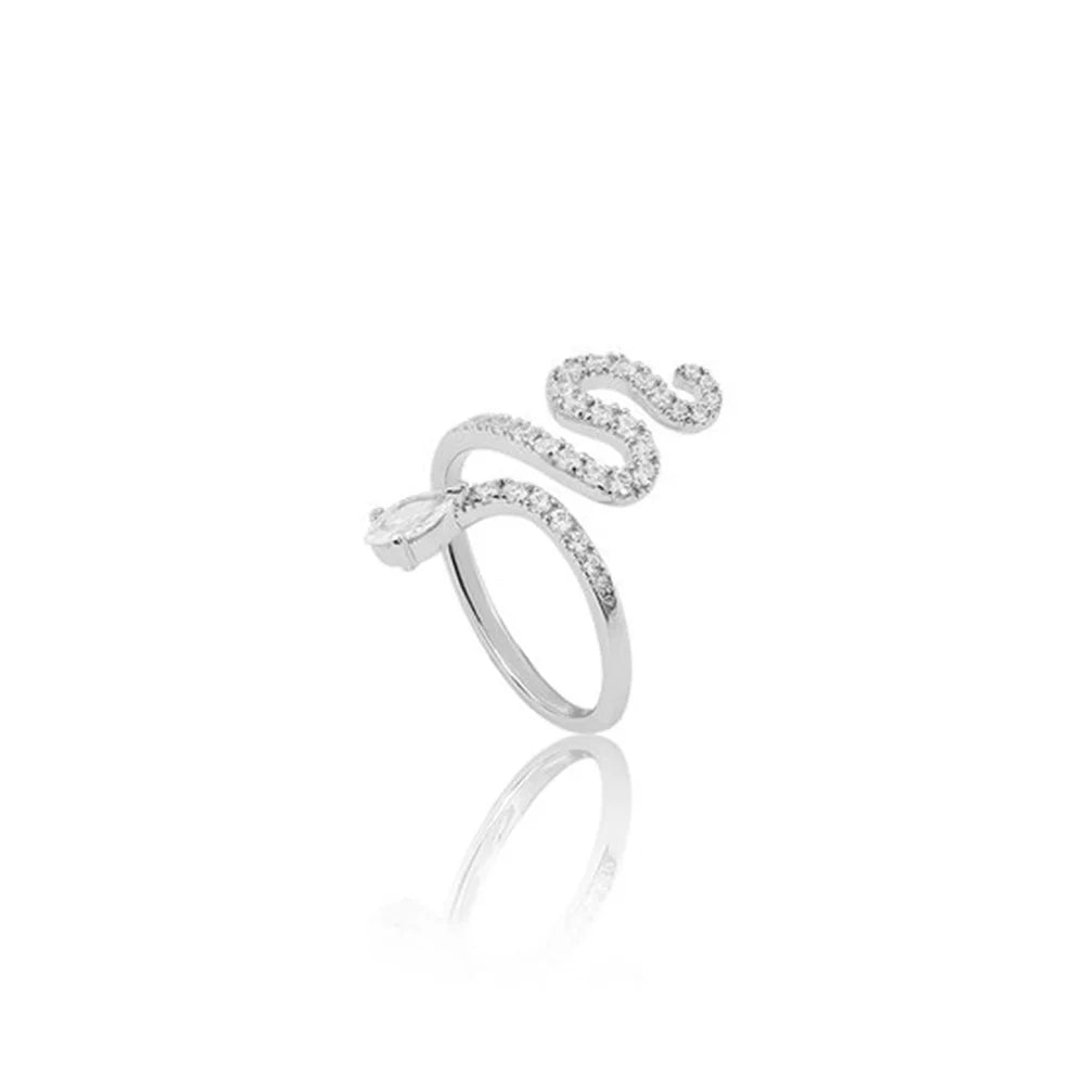 Two Color Snake Plated Resizable Ring