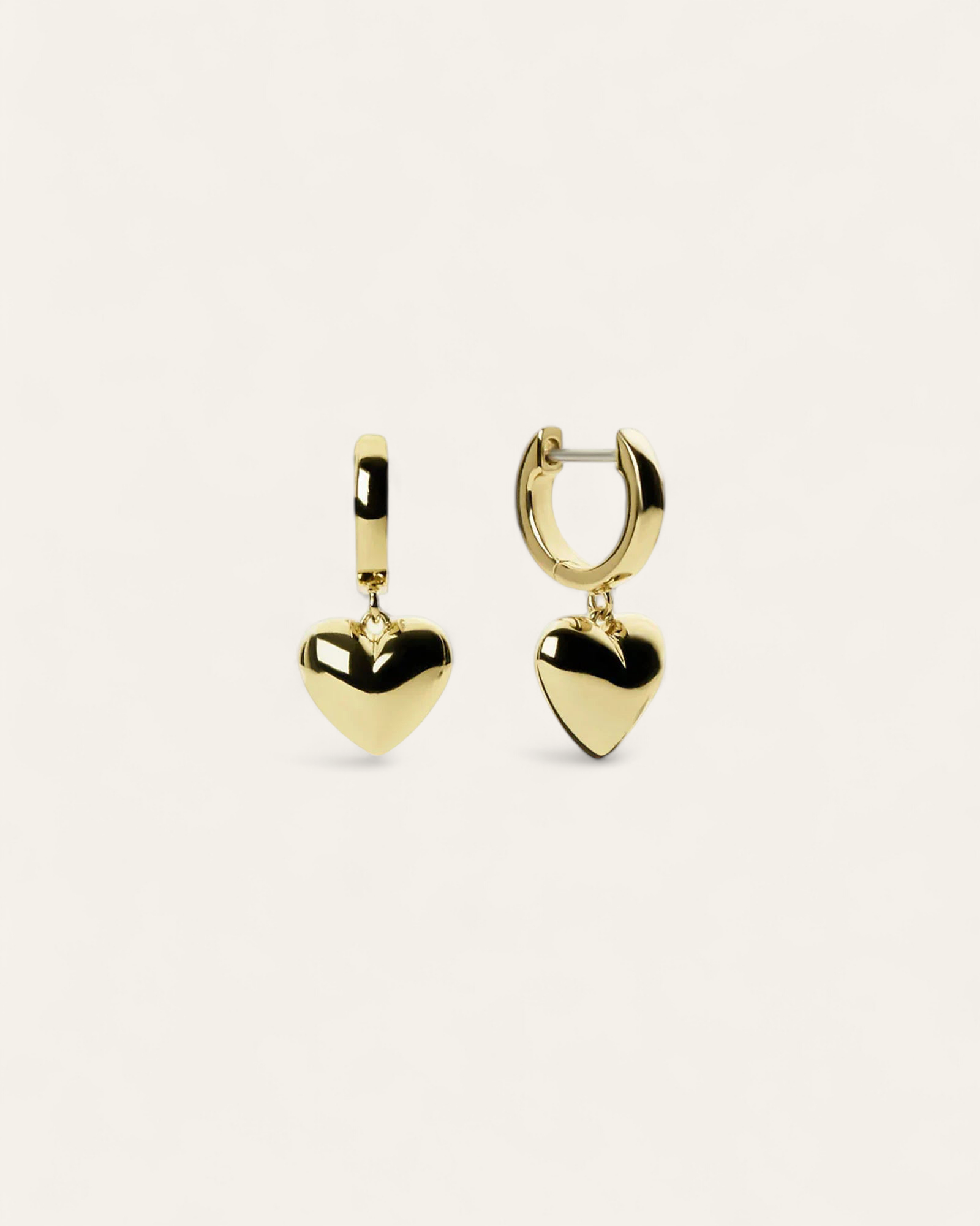 Big Heart Shaped Hoop Piercing Drop Earring