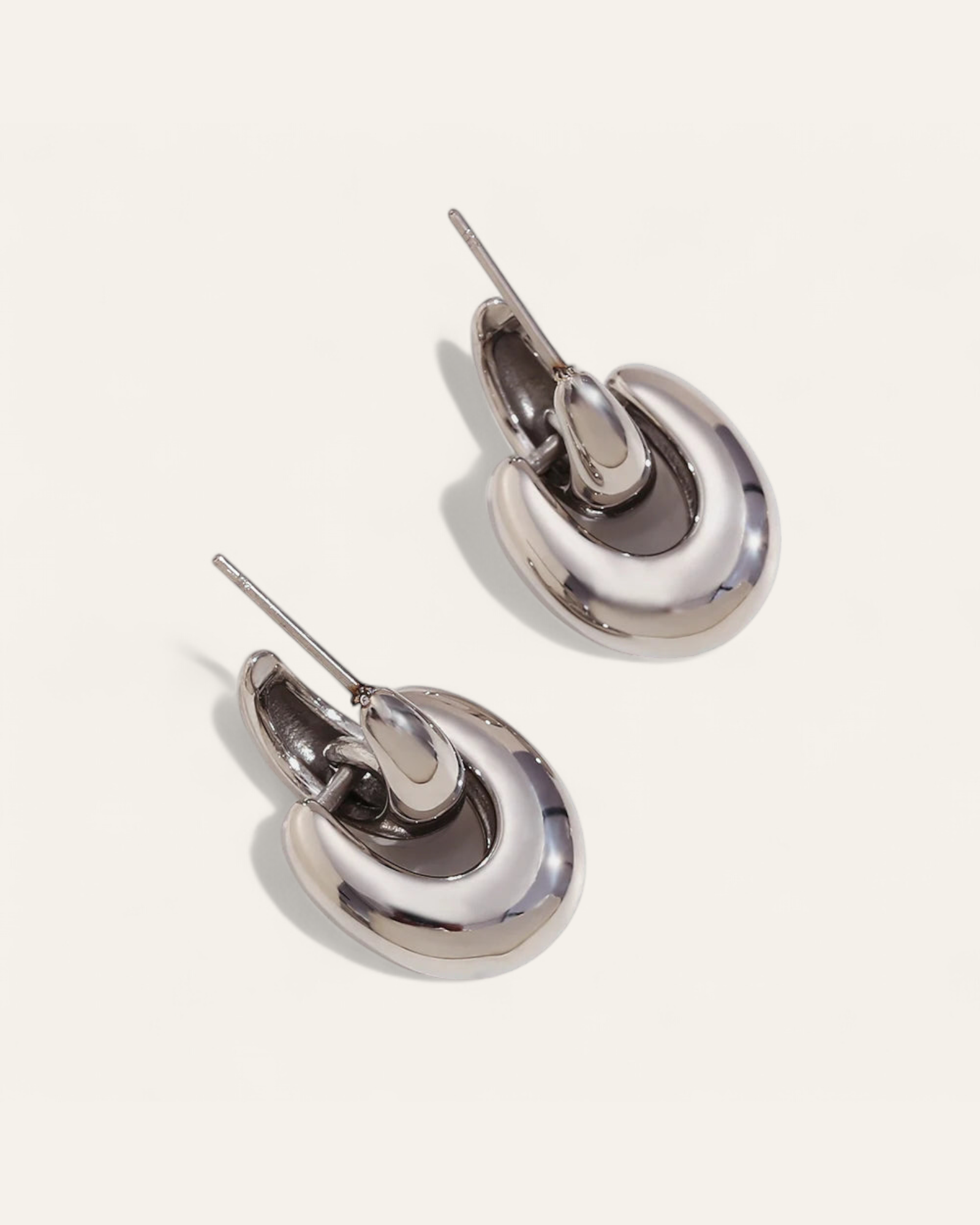 Spliced C-shaped U-shaped Small Drop Earrings