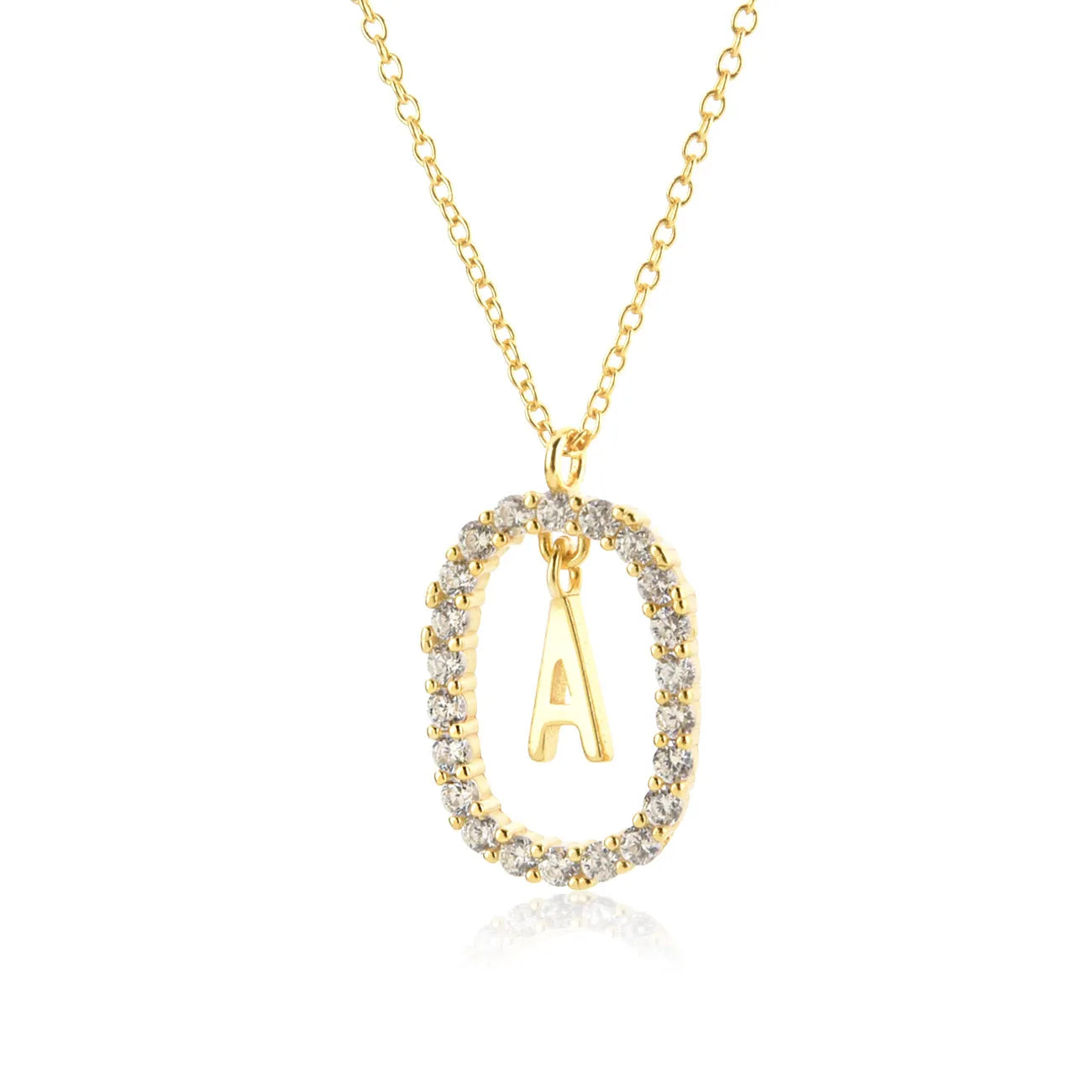 Alphabet 26 Letter A-Z Pendant Long Chain