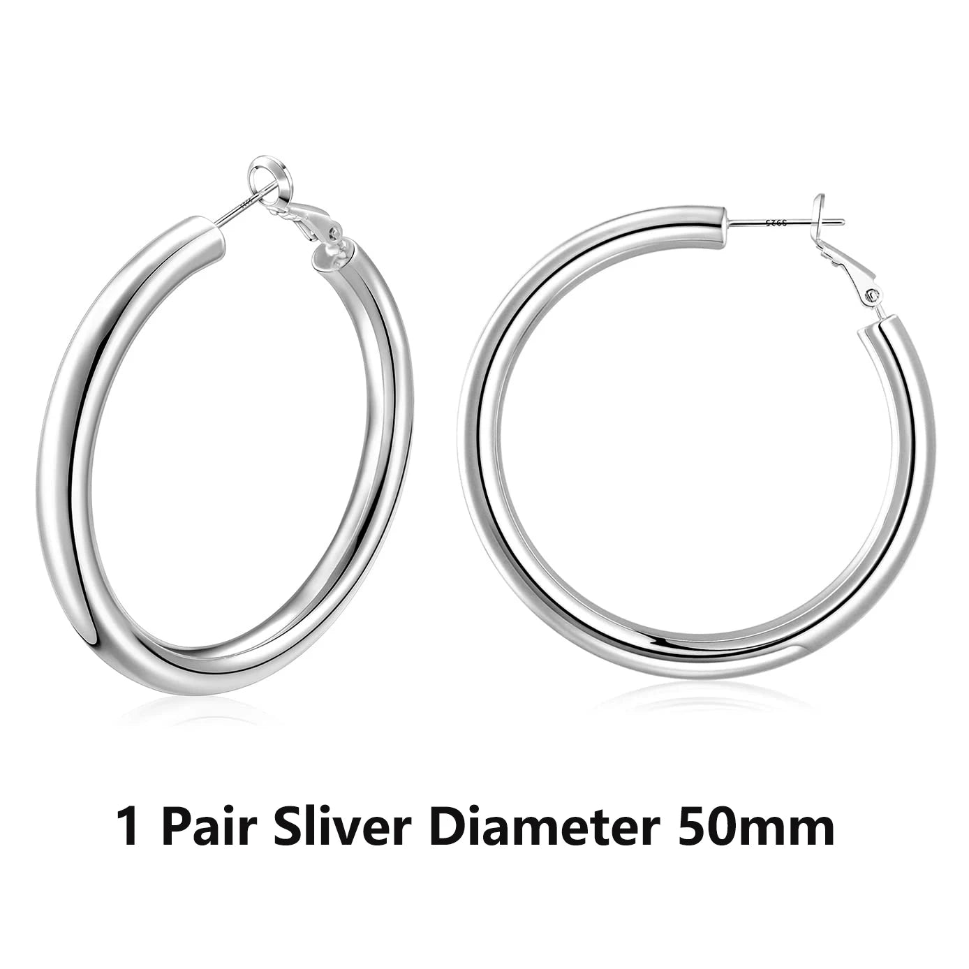 Chunky Hoop Earrings Needle