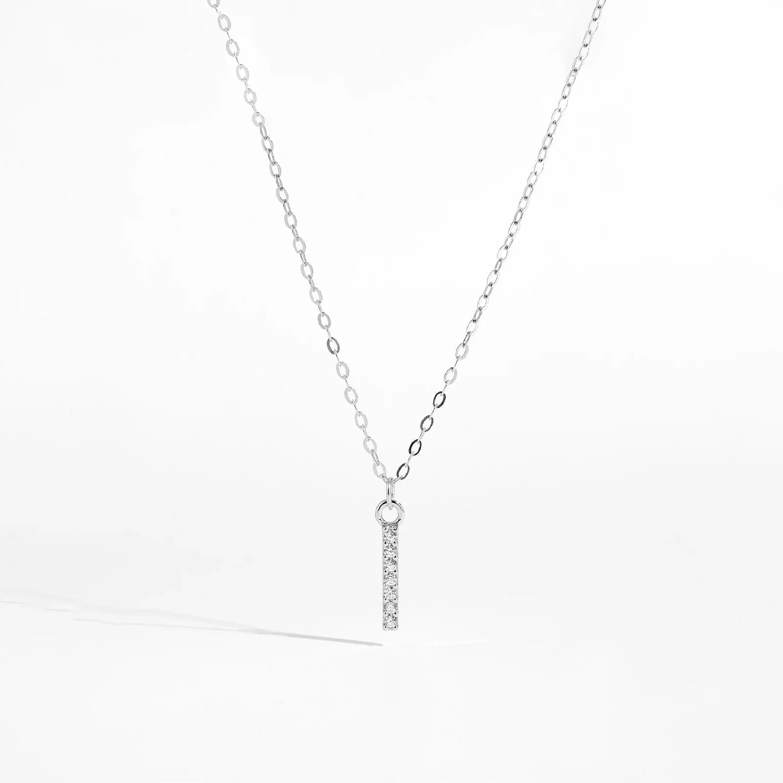 Alphabet Initial Monogram Letter A-Z Zircon CZ Pendant Necklace