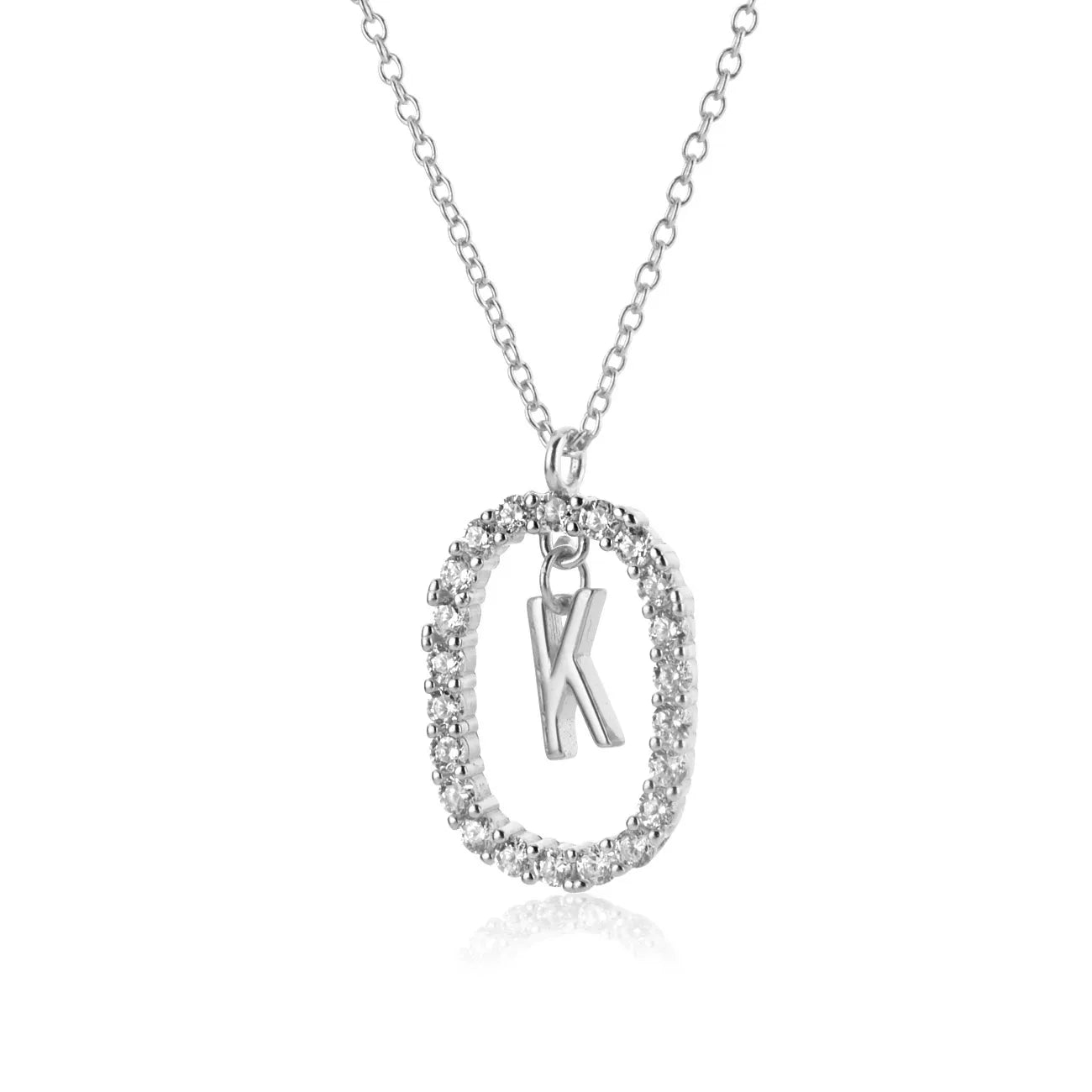 Alphabet 26 Letter A-Z Pendant Long Chain