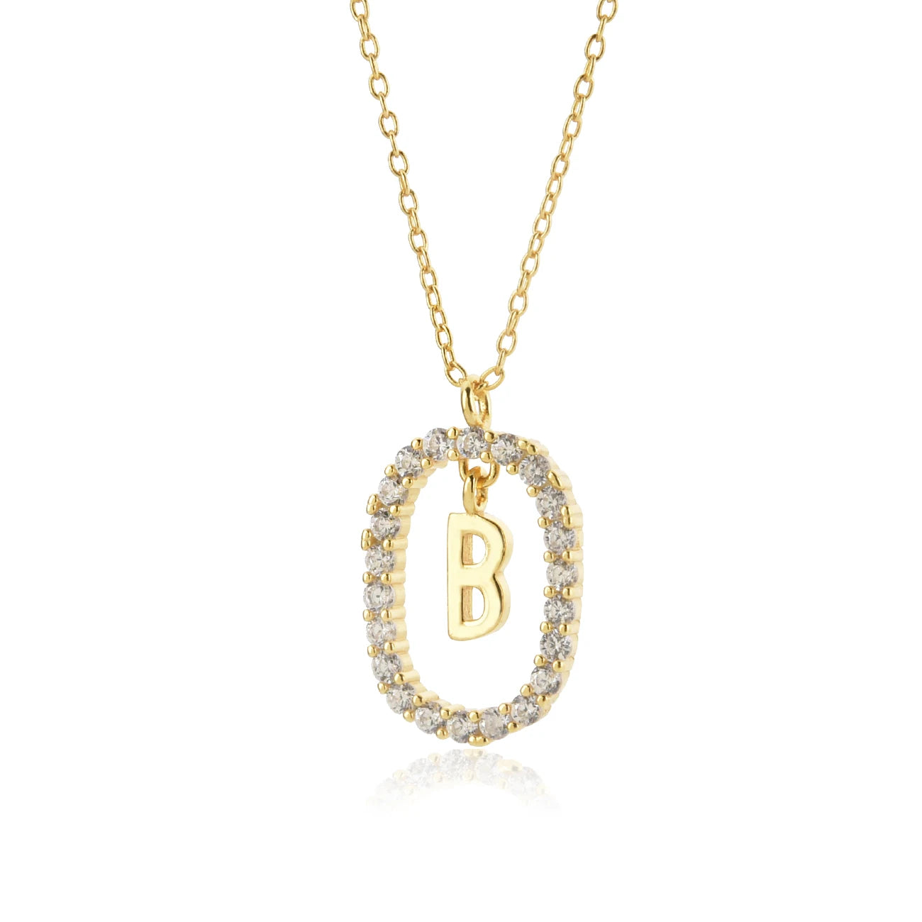 Alphabet 26 Letter A-Z Pendant Long Chain