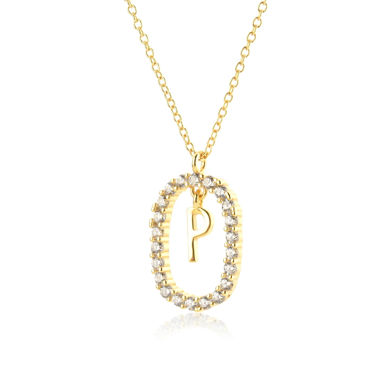 Alphabet 26 Letter A-Z Pendant Long Chain