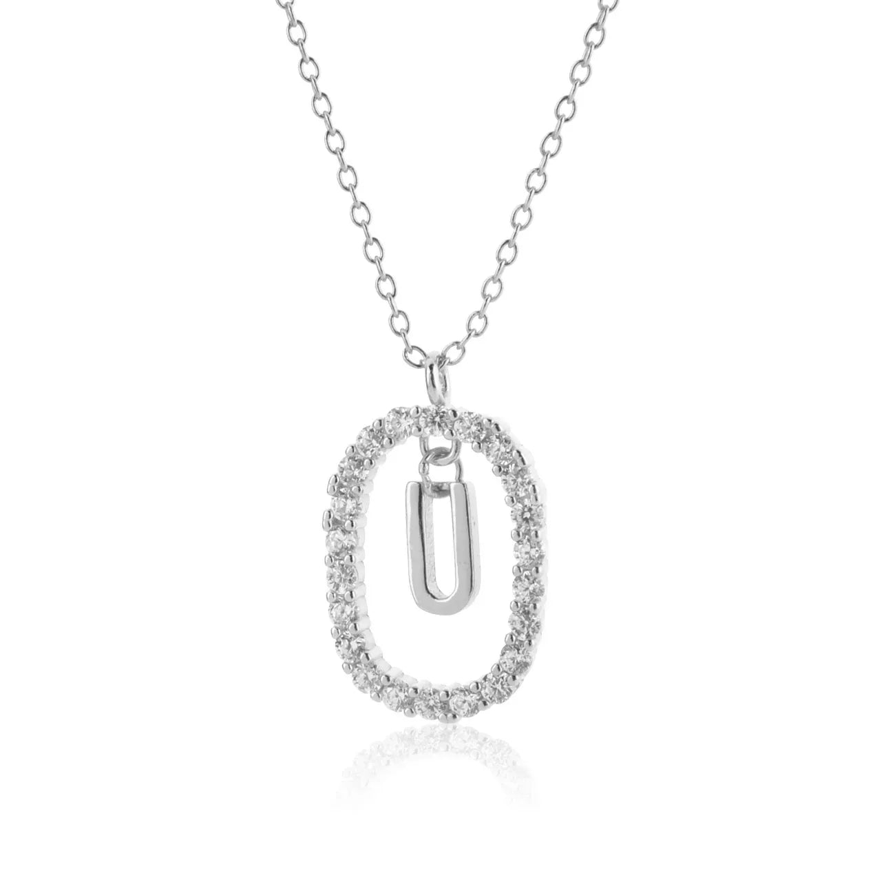 Alphabet 26 Letter A-Z Pendant Long Chain