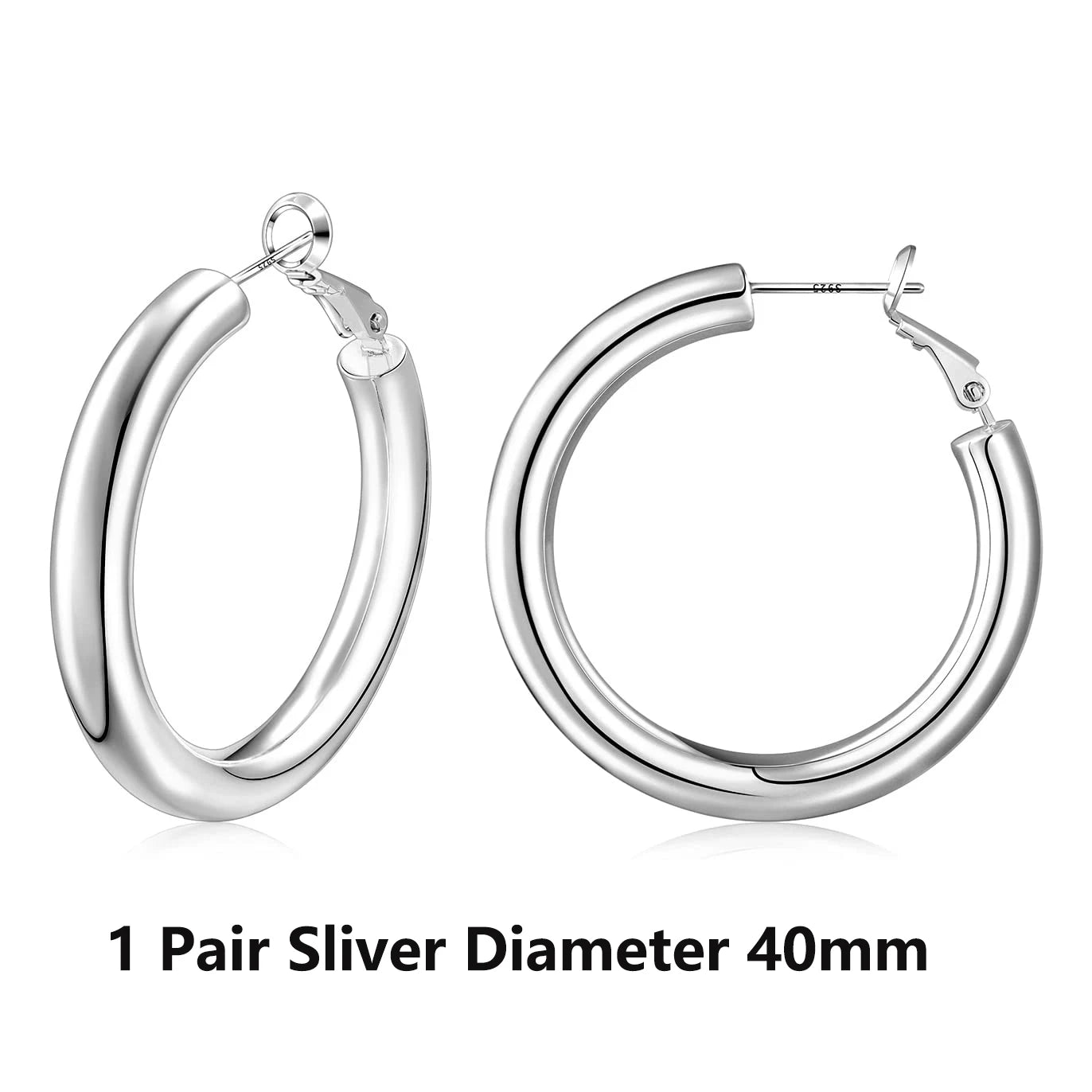 Chunky Hoop Earrings Needle