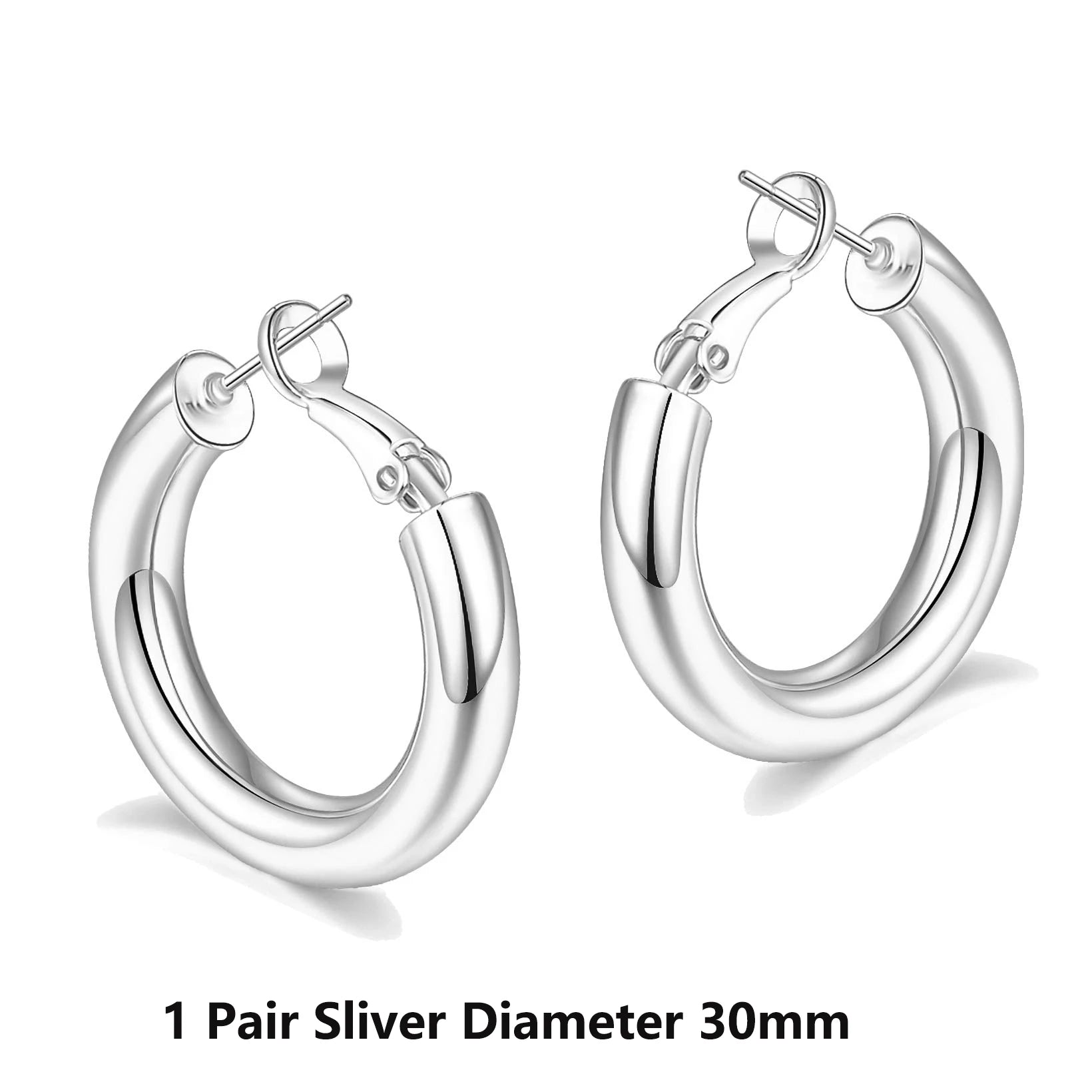 Chunky Hoop Earrings Needle