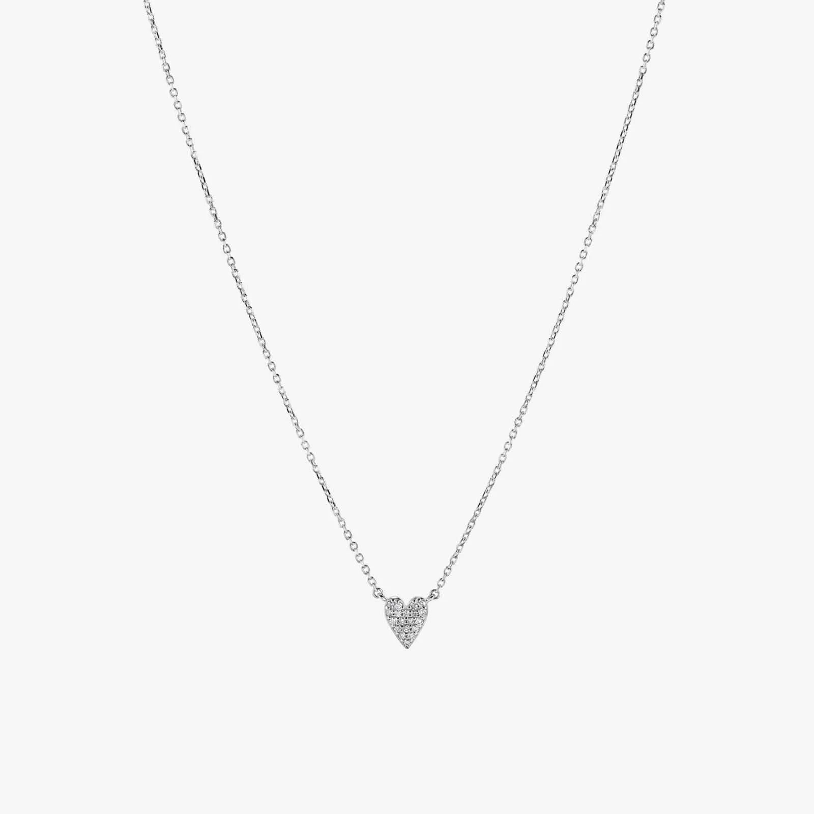 Gold Love Heart Pendant Long Chain Necklace