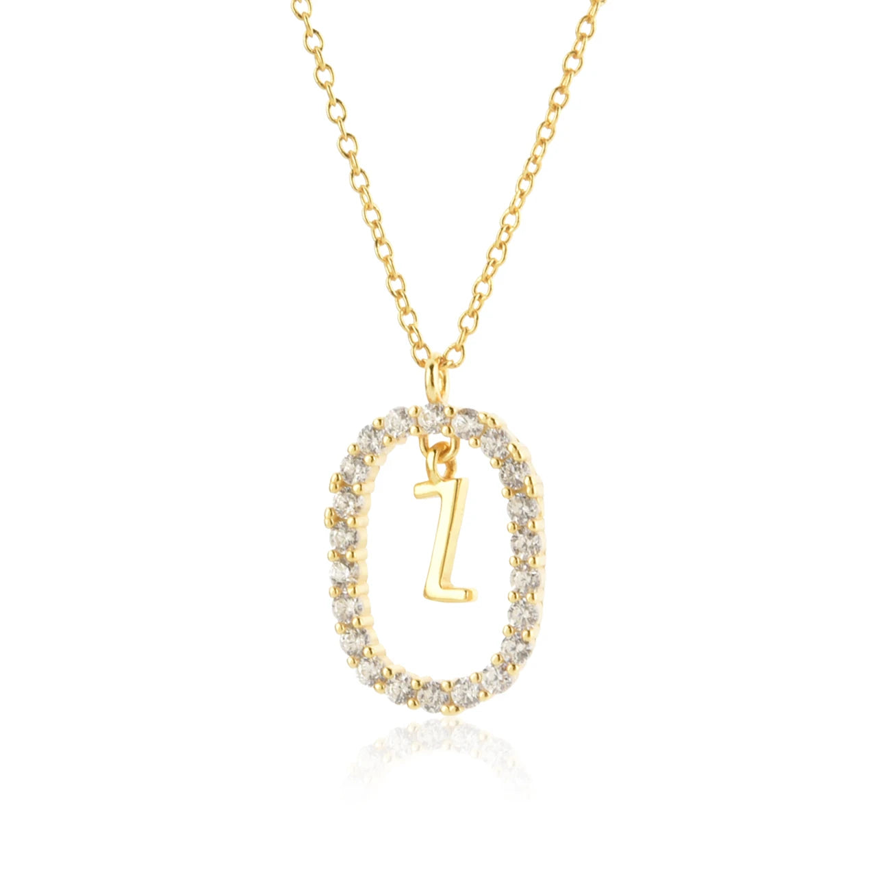 Alphabet 26 Letter A-Z Pendant Long Chain