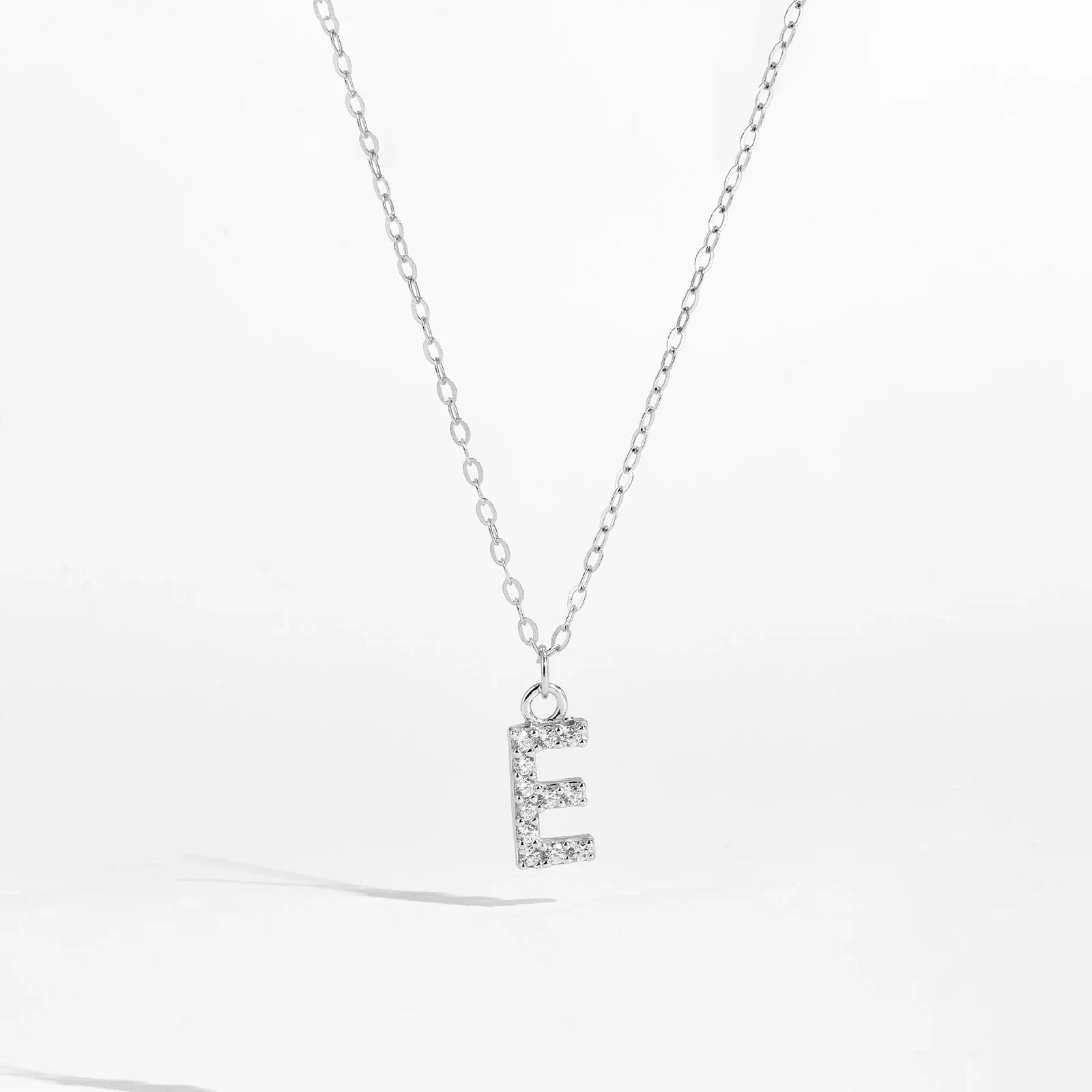 Alphabet Initial Monogram Letter A-Z Zircon CZ Pendant Necklace