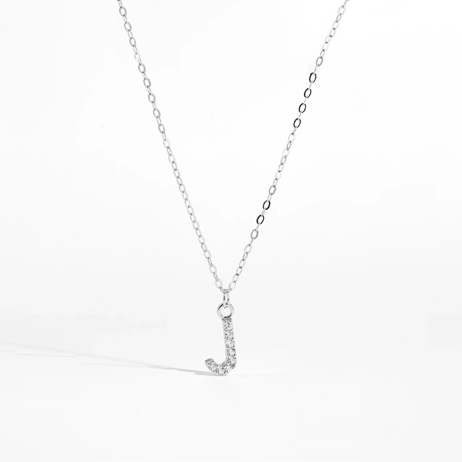 Alphabet Initial Monogram Letter A-Z Zircon CZ Pendant Necklace