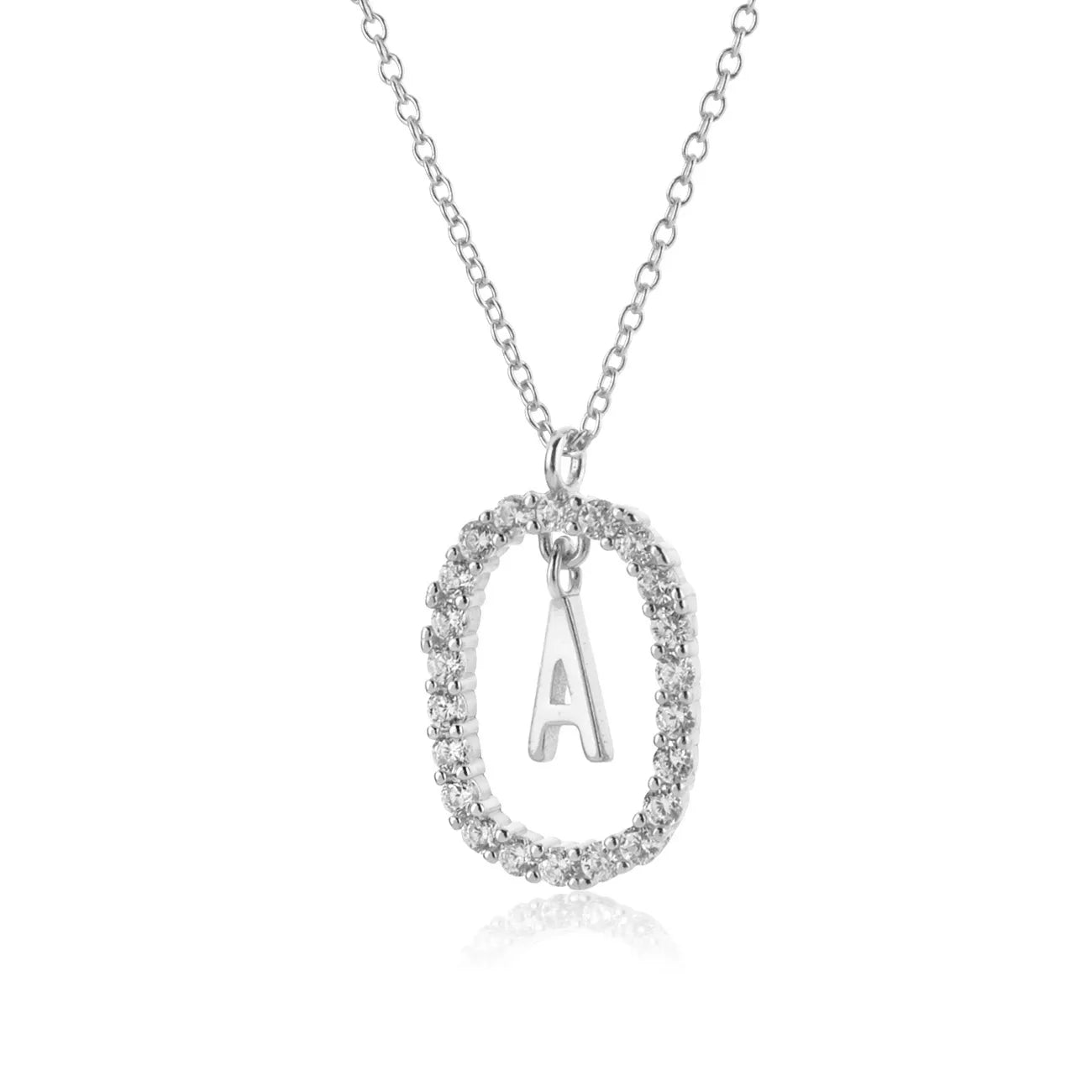 Alphabet 26 Letter A-Z Pendant Long Chain