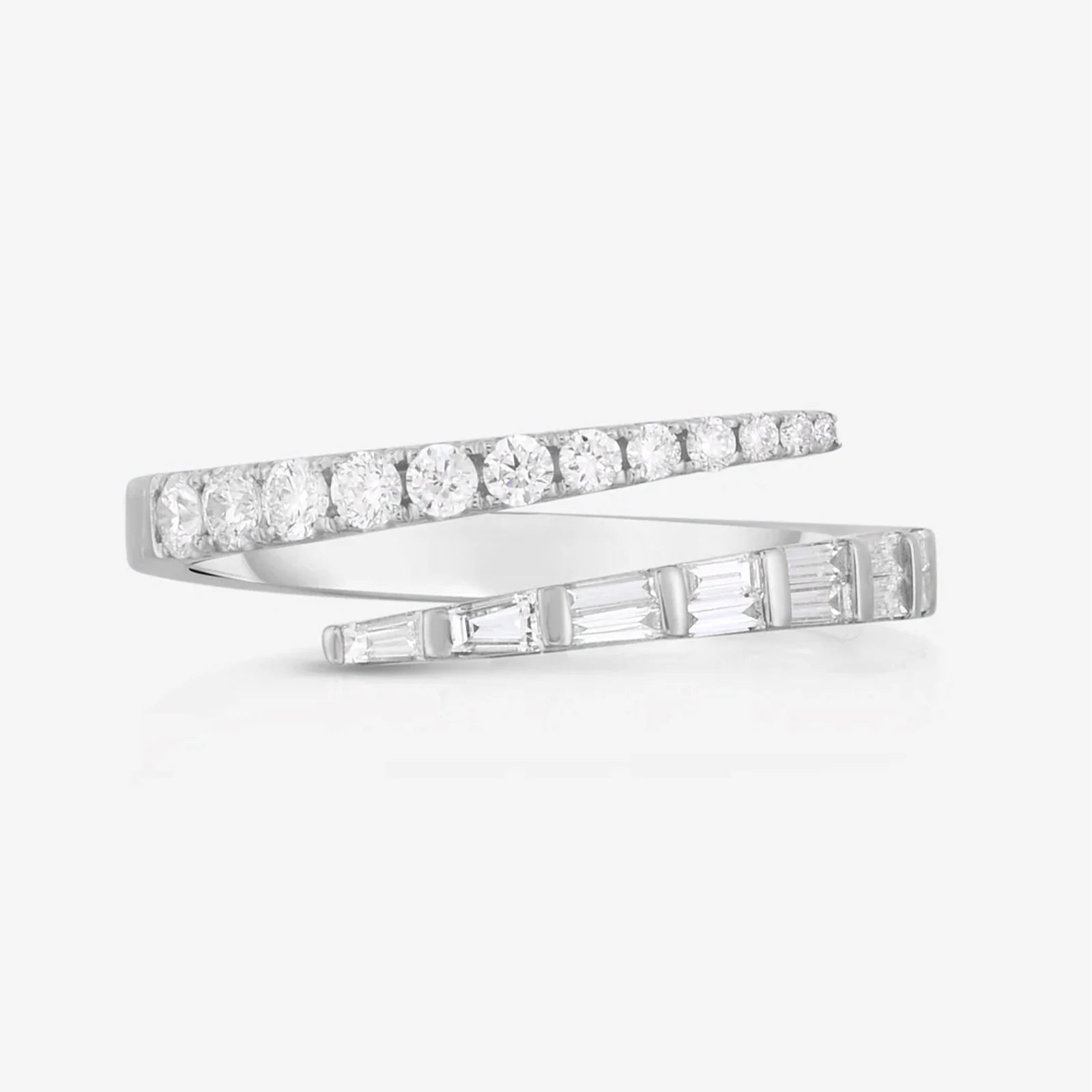 Asymmetric Zircon Adjustable Open Ring