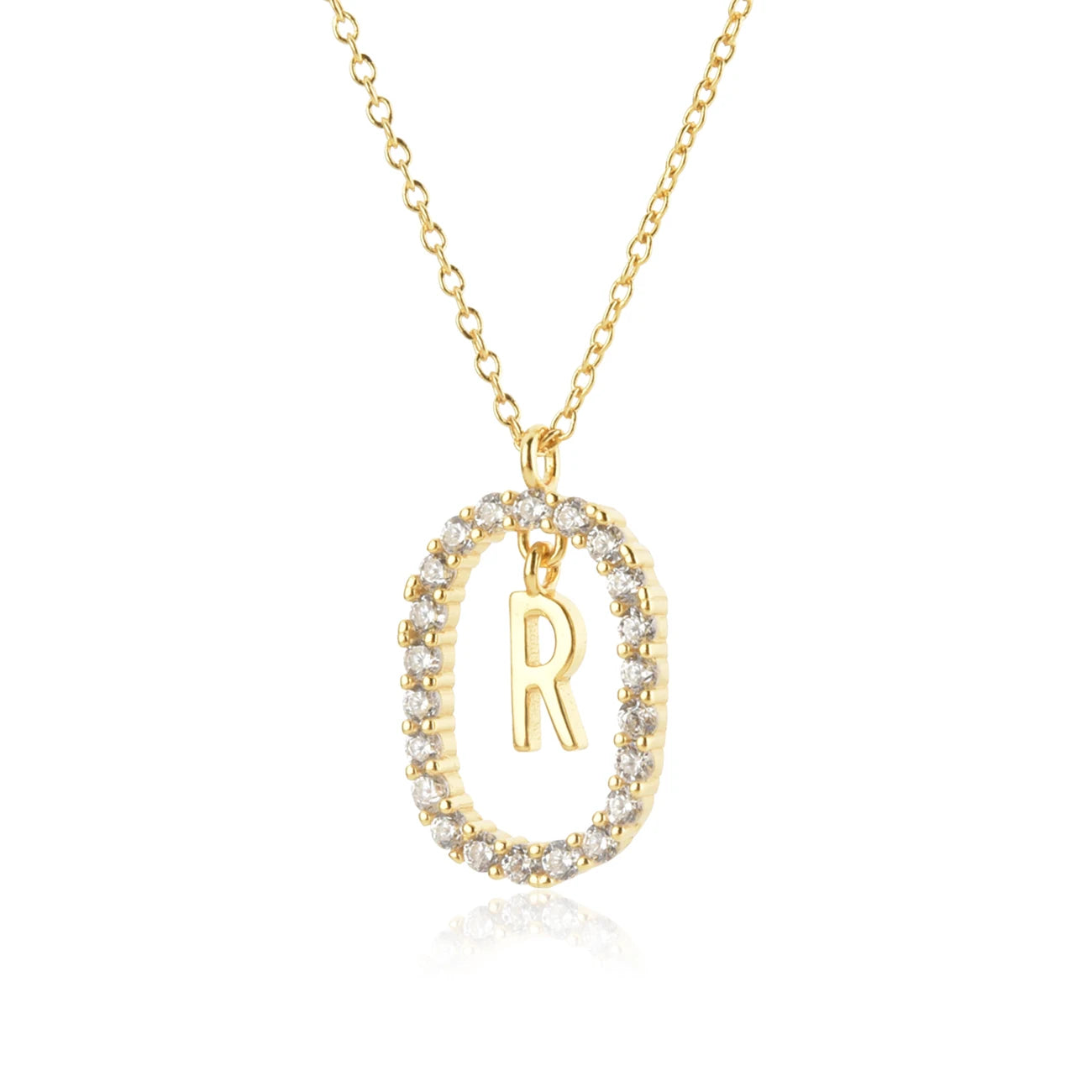 Alphabet 26 Letter A-Z Pendant Long Chain