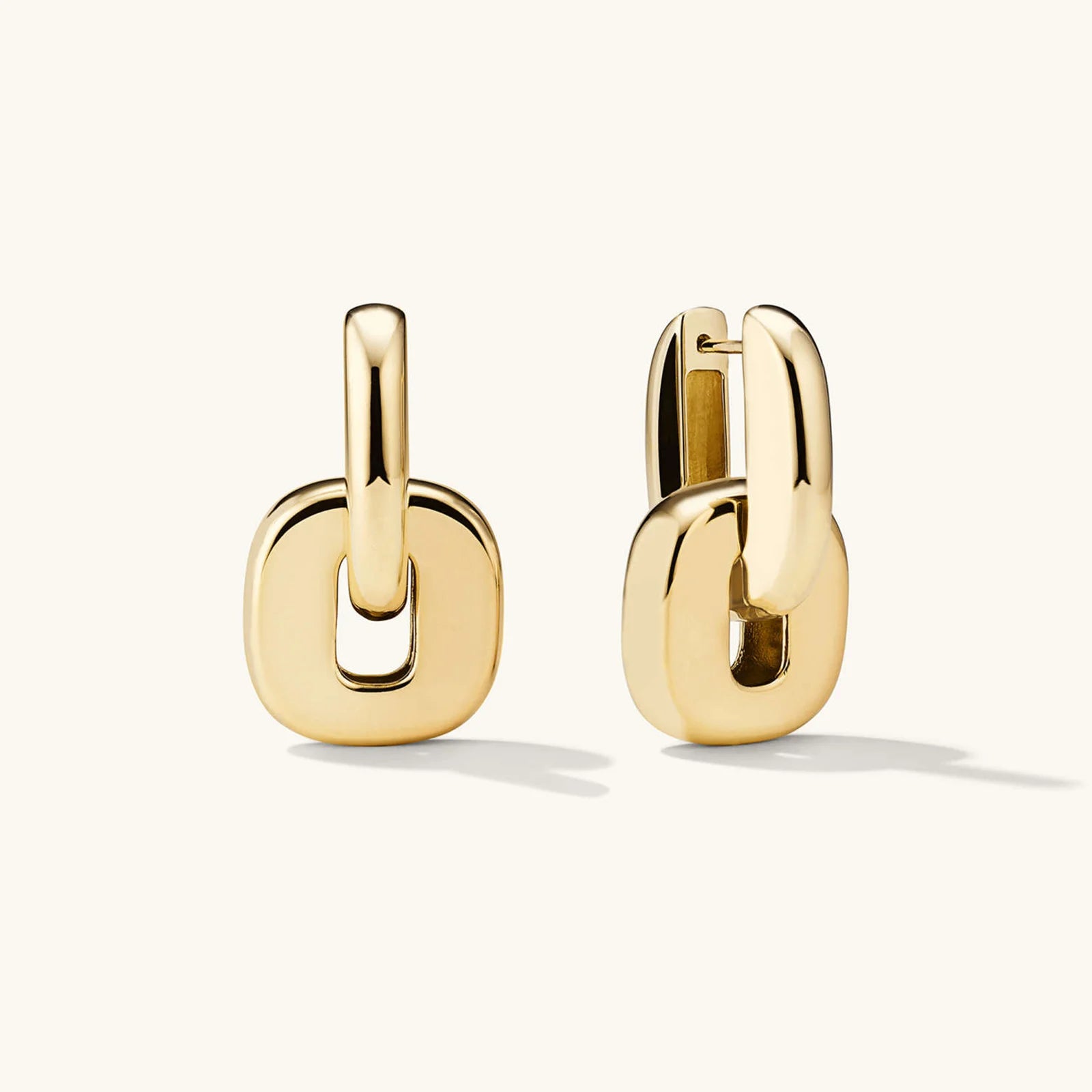 Thick Irregular Luxury Two Hoop Earrings